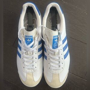 Vintage 🔥 Sz 10.5 – Adidas Italia 74 White & Blue Sneakers 2006 Very Good